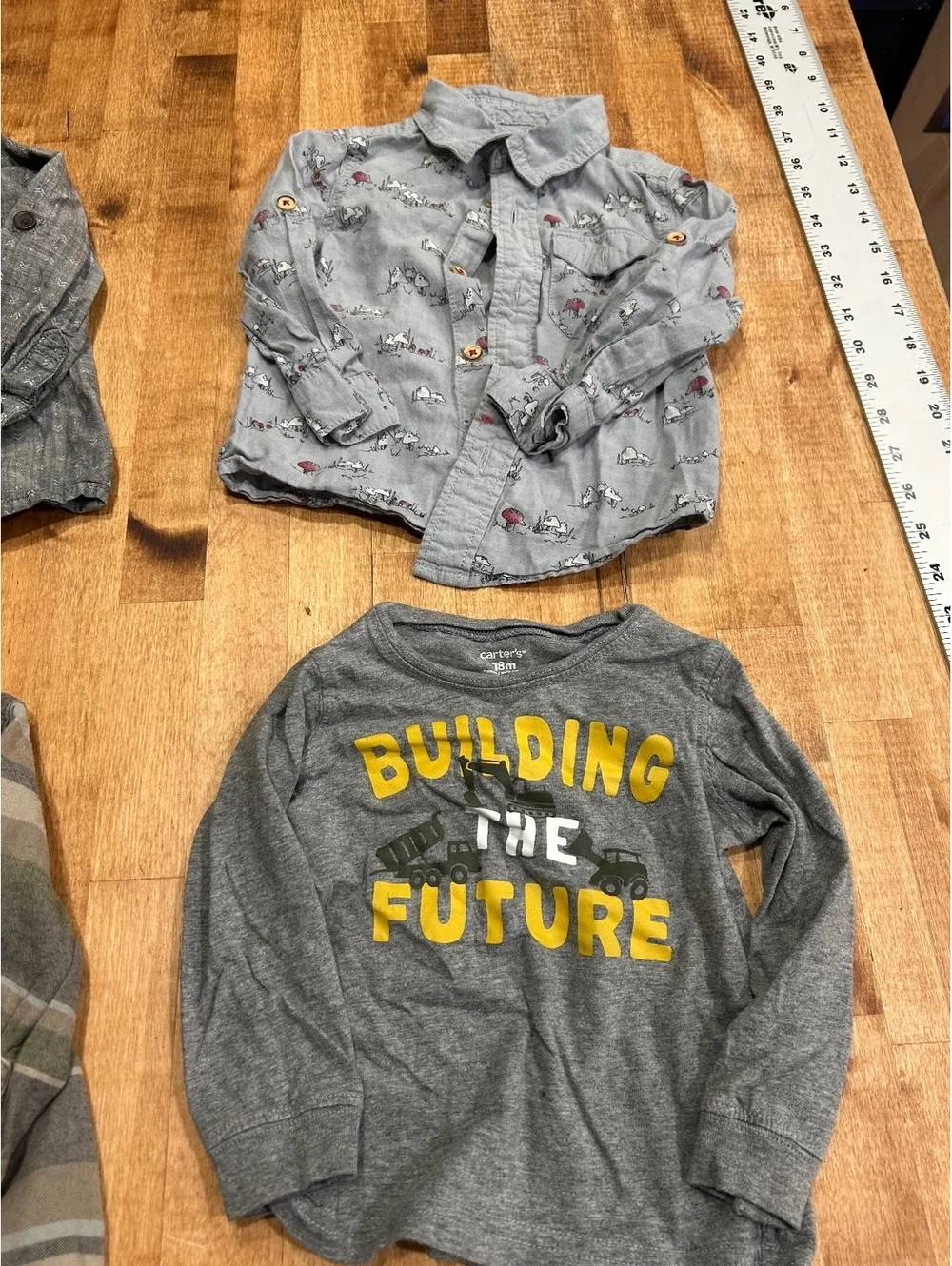 Set of 4 Toddler baby Boys long sleeve Shirts Size 18M OshKosh & others